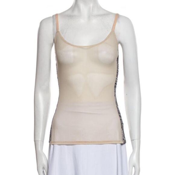 NWT XIRENA Kayla Sheer Mesh Cami Top Blue Moon L - Picture 2 of 7